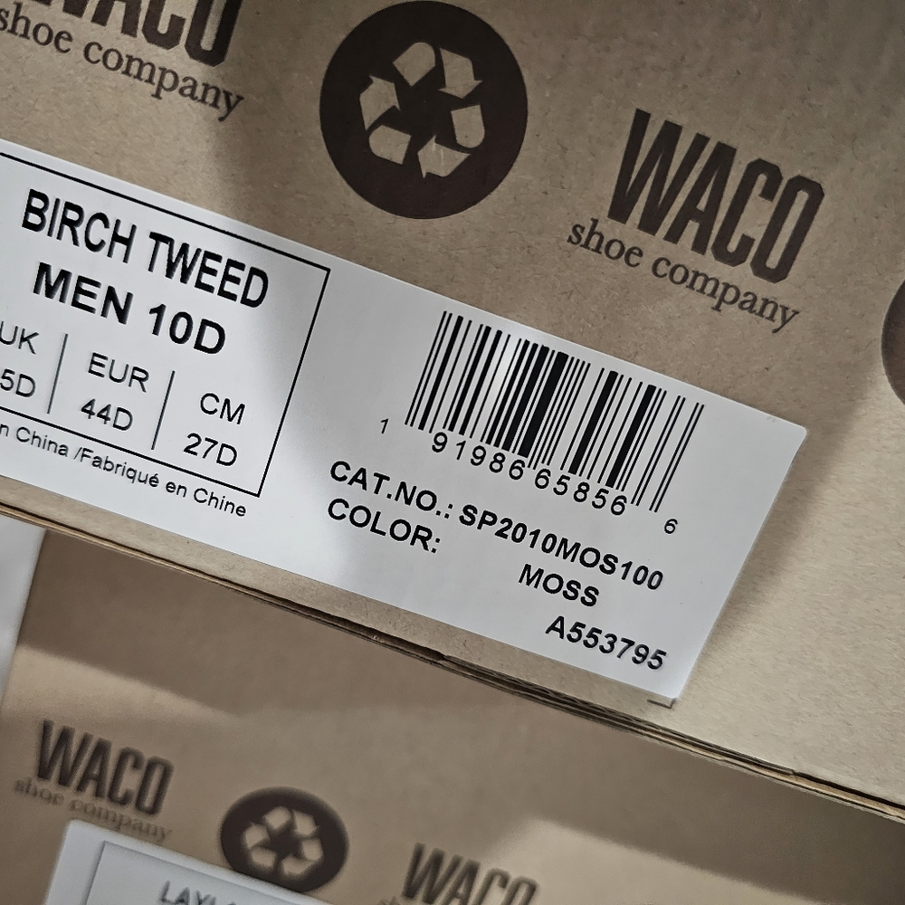 WACO SPENCO SHOE MEN'S - BIRCH TWEED 10W - Picture 4 of 5